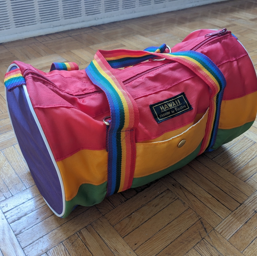 Vintage Mini Rainbow Hawaii Duffle Bag